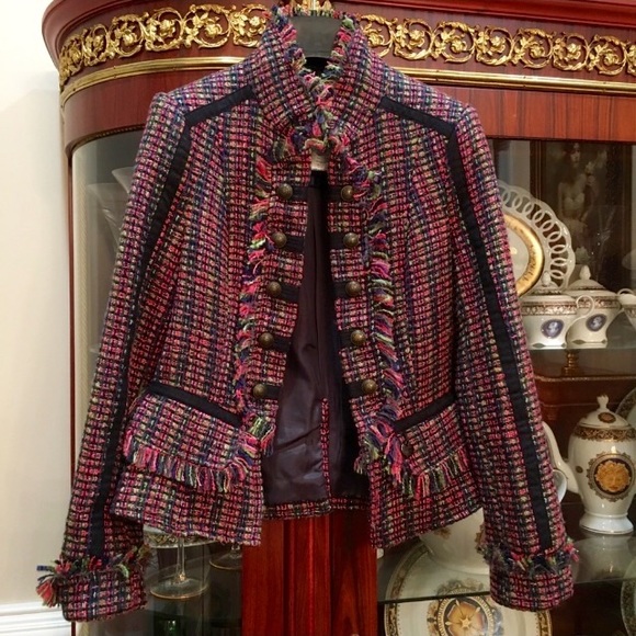 DEPTWomen Military Style Fringe Jacket Blazer XS - Picture 2 of 9